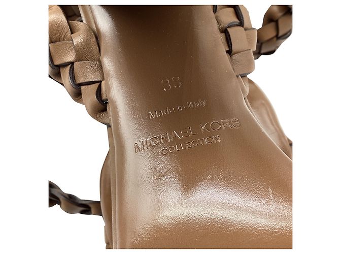 Sandali intrecciati Pippa in pelle marrone di Michael Kors Rosso - vista 10
