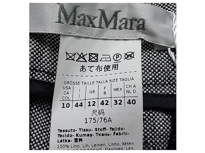 Pantalones Max Mara en lino gris - vista 3