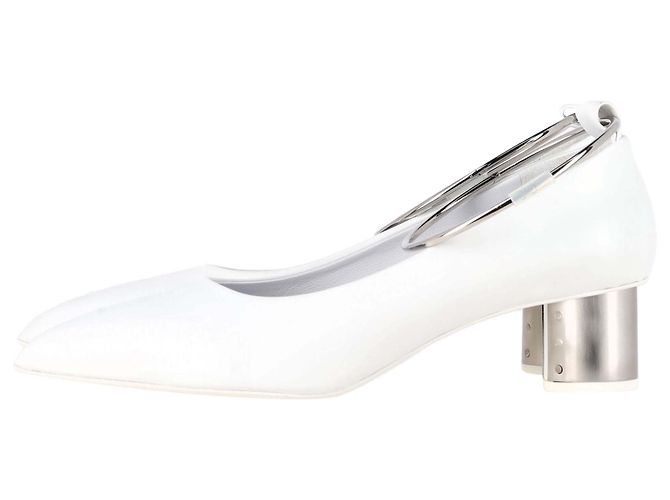 Pumps Alima Jil Sander in pelle bianca Bianco Crudo - vista 4