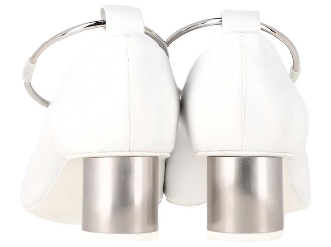 Pumps Alima Jil Sander in pelle bianca Bianco Crudo - vista 5