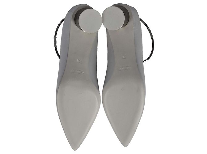 Pumps Alima Jil Sander in pelle bianca Bianco Crudo - vista 6