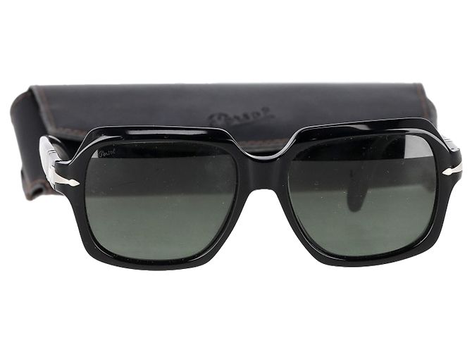 Gafas de sol cuadradas Persol PO3328S en acetato negro - vista 2