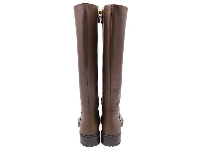 Botas altas de cuero marrón Stuart Weitzman City Castaño Roja - vista 5