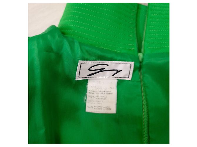 Genny Vintage grünes Wollkleid - Ansicht 3