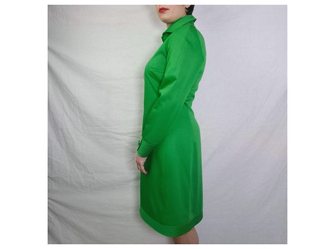 Genny Vintage grünes Wollkleid - Ansicht 8
