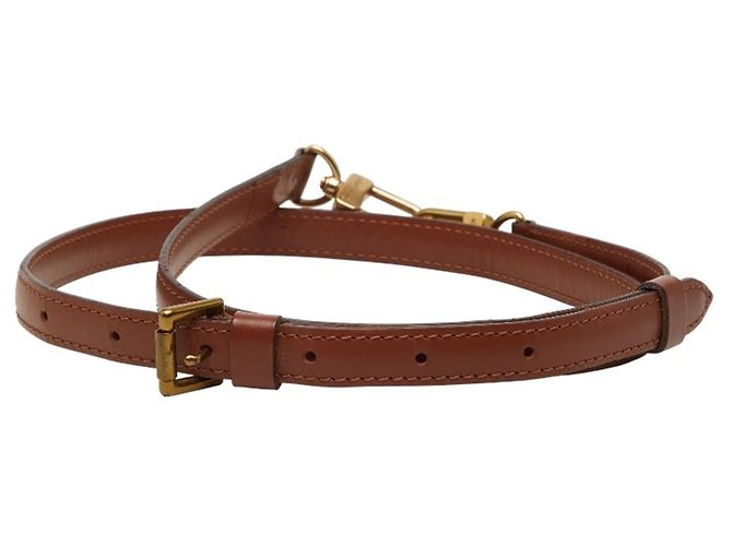 Cinghia a spalla in pelle marrone Louis Vuitton - vista 3