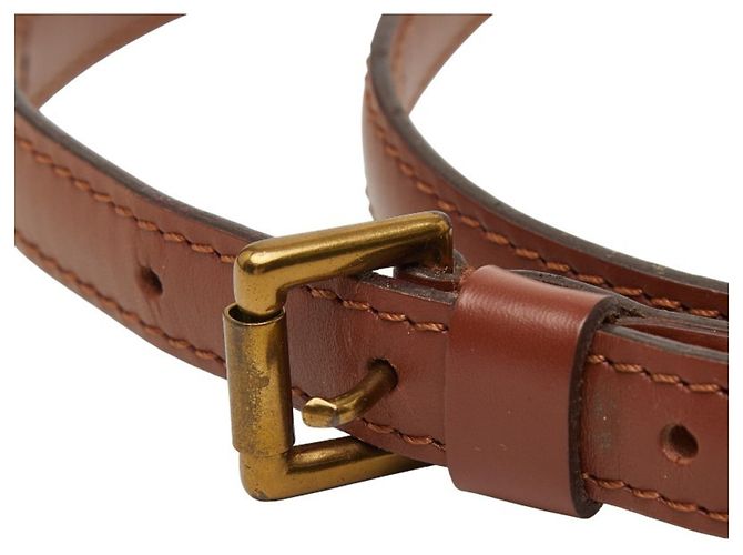Cinghia a spalla in pelle marrone Louis Vuitton - vista 5