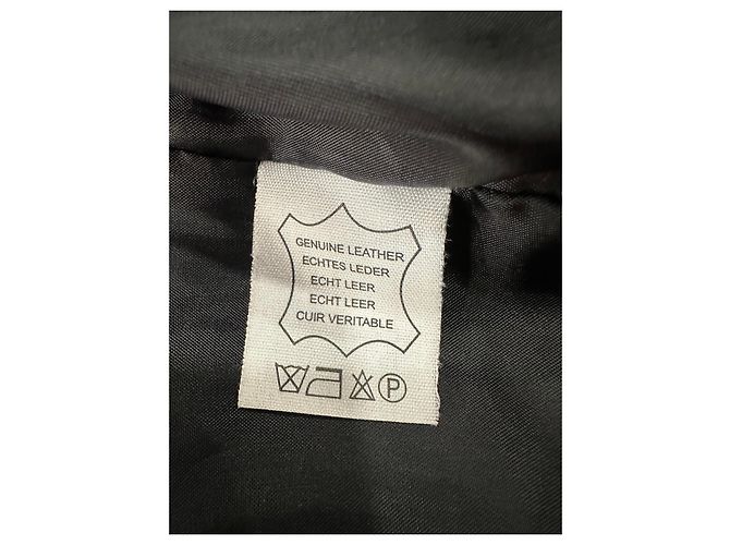 Autre Marque Schwarze Lederjacke mit Reißverschluss - Ansicht 9