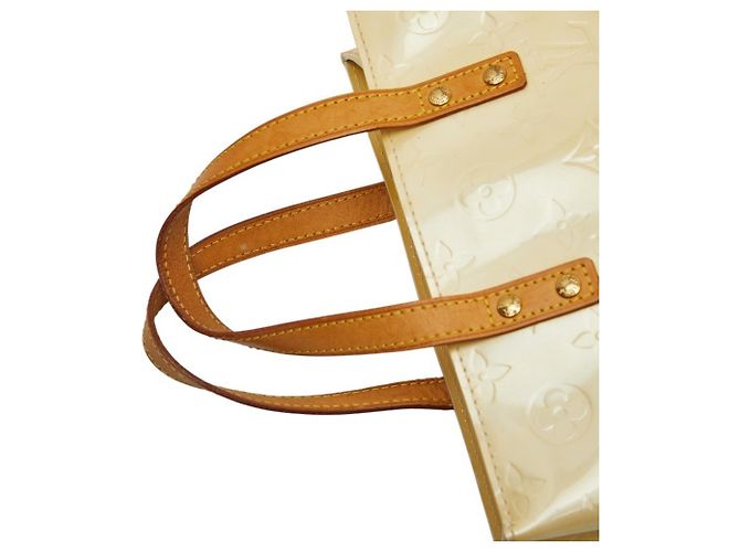 Borsa Louis Vuitton Monogram Vernis Reed PM Beige - vista 8