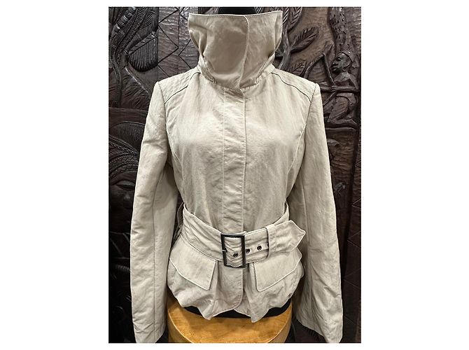 Beige kurze Jacke Pennyblack mit Gürtel - Ansicht 6