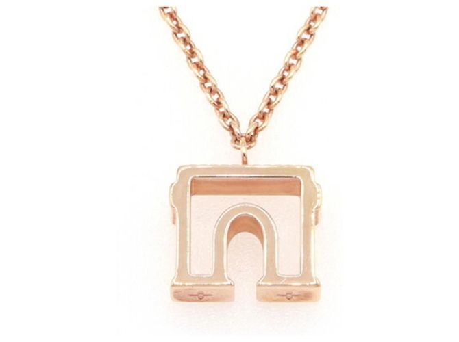 Collana in oro rosa Louis Vuitton con pendente Arc de Triomphe D'oro - vista 2