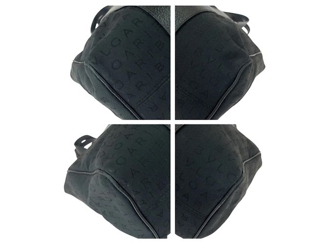 Bulgari Borsa in tela e pelle nera Bvlgari Logomania Nero - vista 3