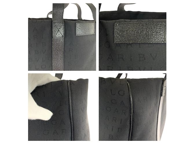 Bulgari Borsa in tela e pelle nera Bvlgari Logomania Nero - vista 5