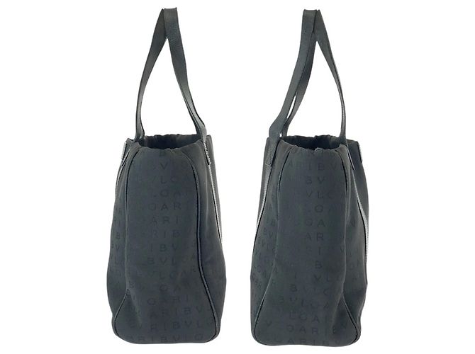 Bulgari Borsa in tela e pelle nera Bvlgari Logomania Nero - vista 8