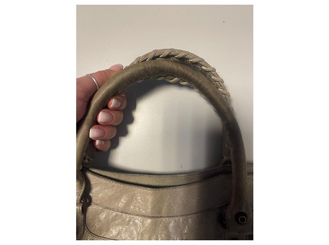 Balenciaga Velo Ledertasche Grau - Ansicht 11