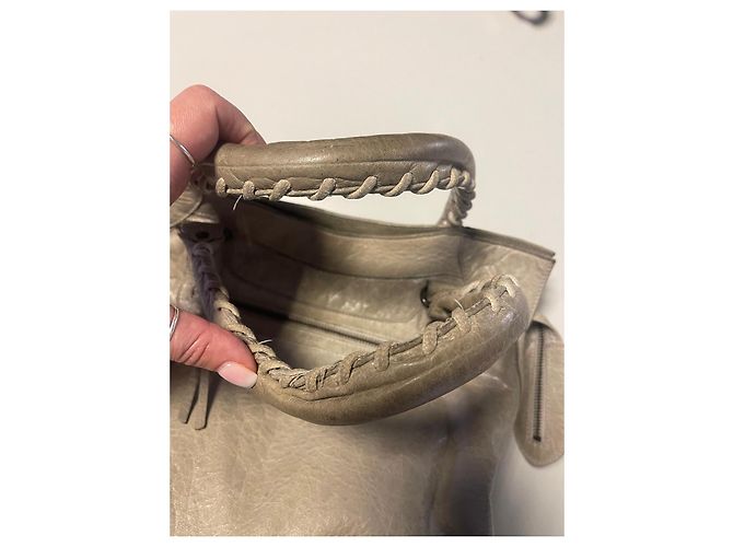 Balenciaga Velo Ledertasche Grau - Ansicht 12