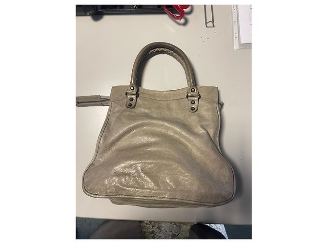 Balenciaga Velo Ledertasche Grau - Ansicht 13