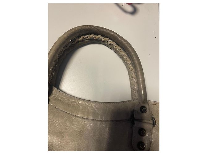 Balenciaga Velo Ledertasche Grau - Ansicht 16