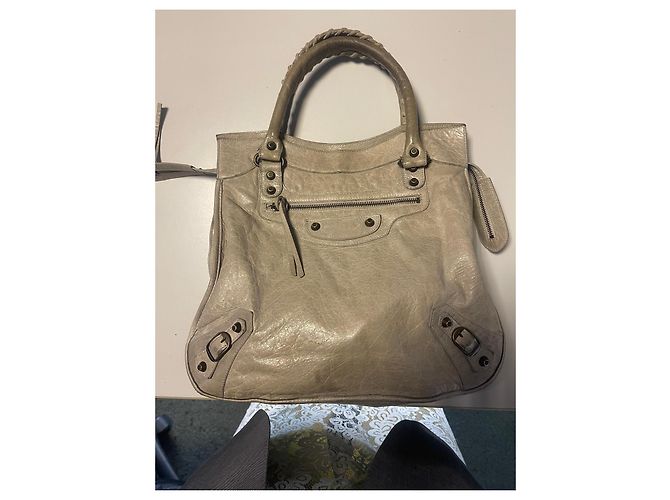 Balenciaga Velo Ledertasche Grau - Ansicht 2