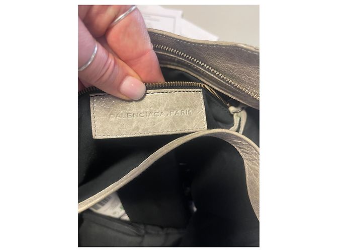 Balenciaga Velo Ledertasche Grau - Ansicht 3
