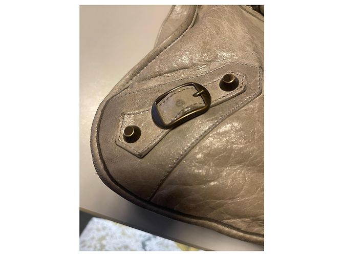 Balenciaga Velo Ledertasche Grau - Ansicht 5