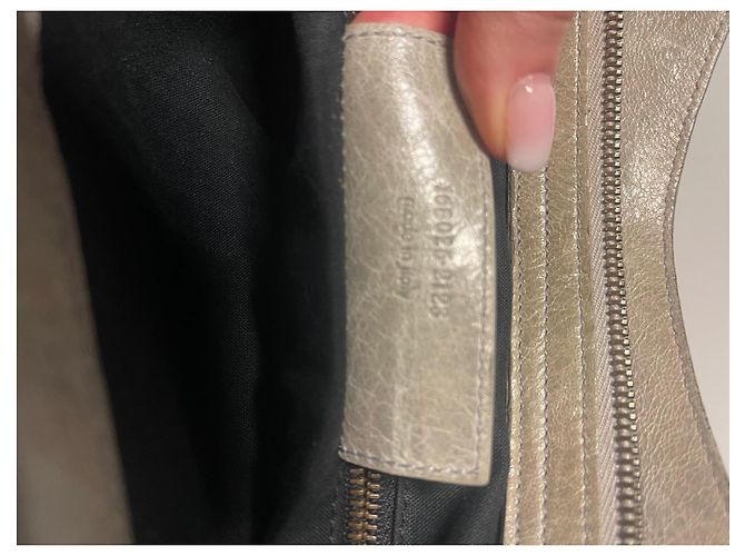 Balenciaga Velo Ledertasche Grau - Ansicht 7