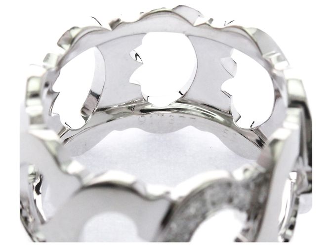 Cartier C Doing Diamant Weißgold Bandring Silber - Ansicht 5