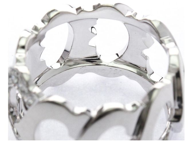 Cartier C Doing Diamant Weißgold Bandring Silber - Ansicht 6