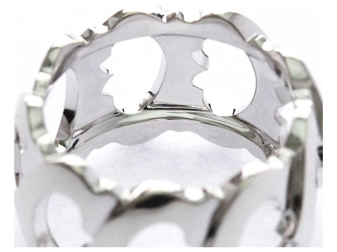 Cartier C Doing Diamant Weißgold Bandring Silber - Ansicht 8