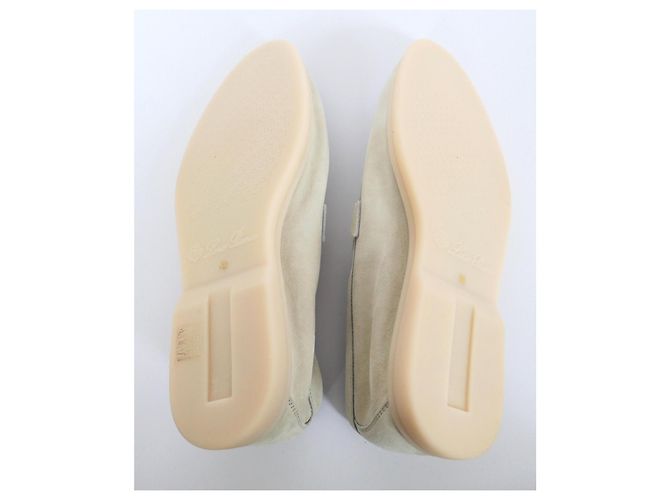 Mocassini Loro Piana Summer Charms Walk Beige Chiaro Crema - vista 5