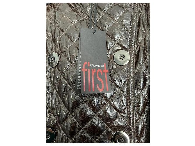 Autre Marque Olivieri Lederjacke Braun Größe 42 IT - Ansicht 3
