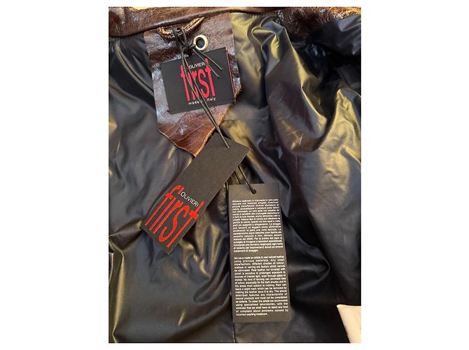 Autre Marque Olivieri Lederjacke Braun Größe 42 IT - Ansicht 4