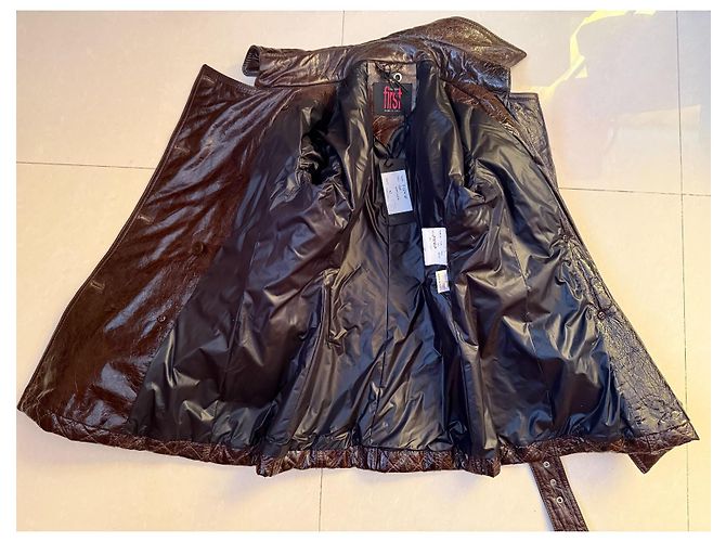 Autre Marque Olivieri Lederjacke Braun Größe 42 IT - Ansicht 6