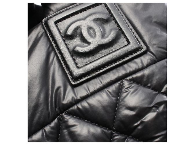 CHANEL Borsa Tote Piccola Coco Cocoon Nero Bordò - vista 10