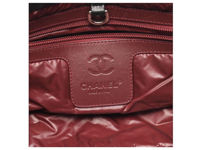 CHANEL Borsa Tote Piccola Coco Cocoon Nero Bordò - vista 4