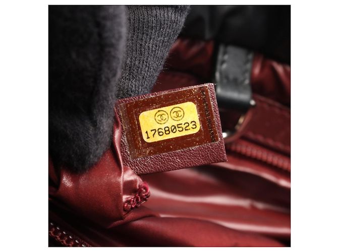 CHANEL Borsa Tote Piccola Coco Cocoon Nero Bordò - vista 5