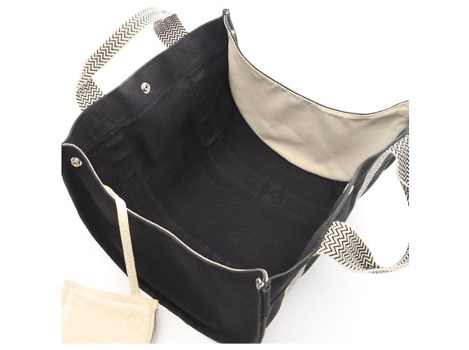 Hermès Cannes PM Tote Bag Schwarz Roh - Ansicht 3