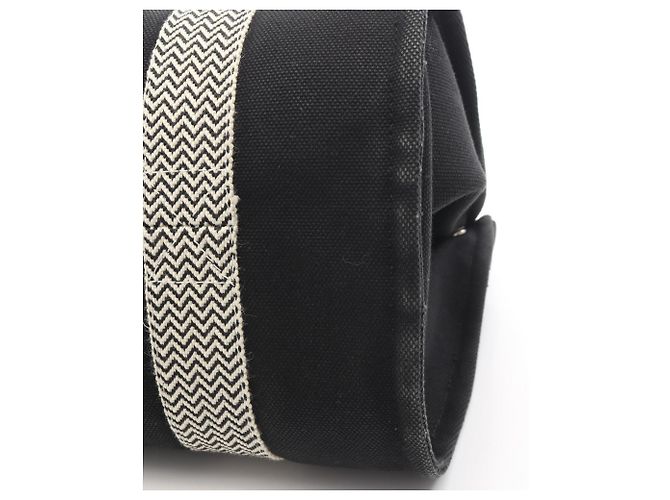 Hermès Cannes PM Tote Bag Schwarz Roh - Ansicht 8