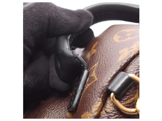 Zaino/borsa Palm Springs Mini di Louis Vuitton Marrone Nero - vista 8