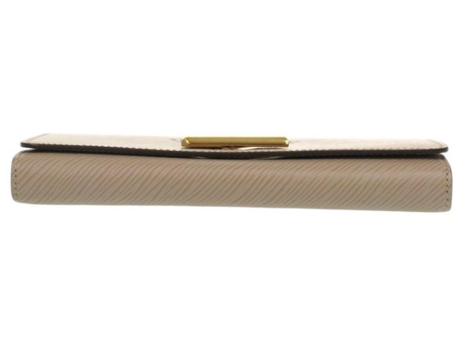 Twist Billetera bifold de cuero Epi Louis Vuitton Beige - vista 4