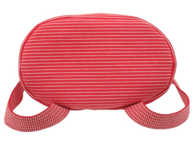 Zaino per bambini a righe color caval di Hermès Rosso Giallo - vista 4