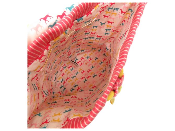 Zaino per bambini a righe color caval di Hermès Rosso Giallo - vista 7