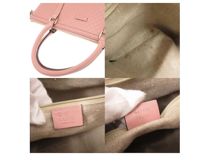 Gucci Micro Guccissima Lederhandtasche Pink - Ansicht 6