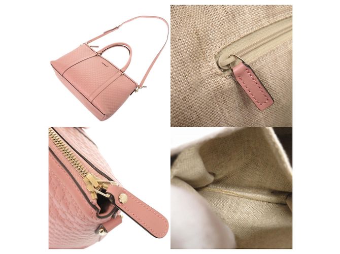 Gucci Micro Guccissima Lederhandtasche Pink - Ansicht 7