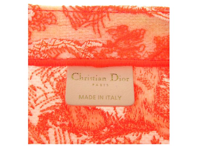 Borsa Tote Medium Book Christian Dior Bianco Arancione - vista 6