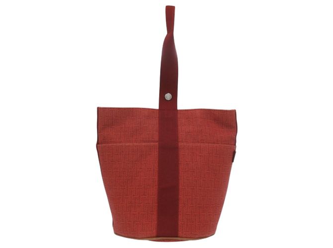 Hermès Borsa Hermes Saxo MM Toile H Arancione - vista 2