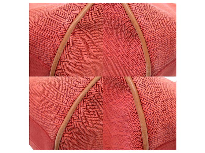 Hermès Borsa Hermes Saxo MM Toile H Arancione - vista 9