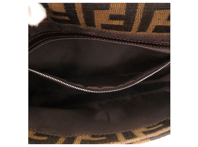Bolsa Mamma Bucket em padrão Zucca da Fendi Marrom - vista 6