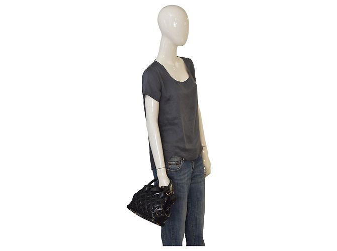 Borsa Lockit BB in pelle verniciata Monogram nera edizione limitata Louis Vuitton M40604 Nero - vista 10