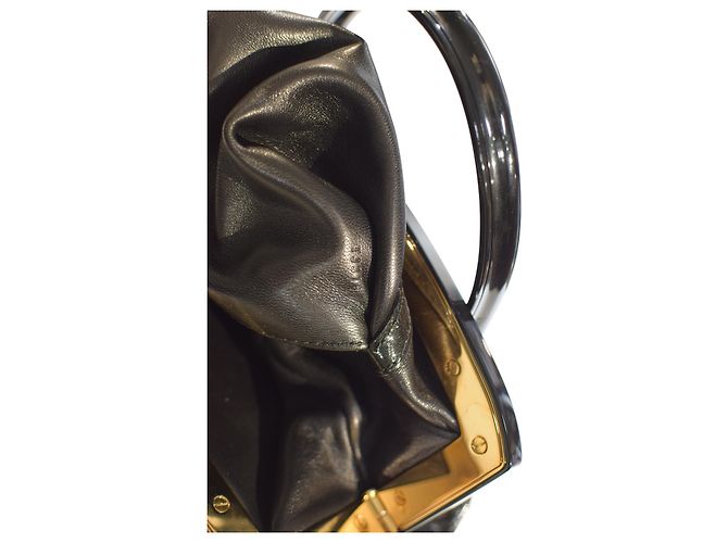 Borsa Lockit BB in pelle verniciata Monogram nera edizione limitata Louis Vuitton M40604 Nero - vista 12
